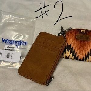 Wrangler Brown and Black Aztec Wallet Set